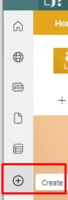 Create button on the bottom to create a sharepoint list