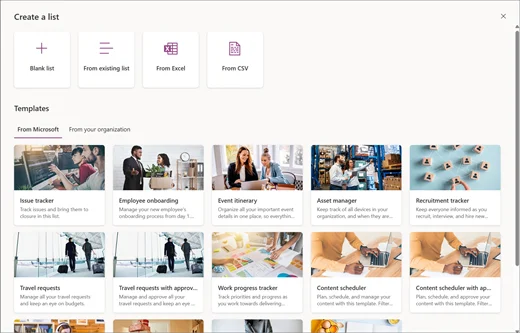 Create a list button