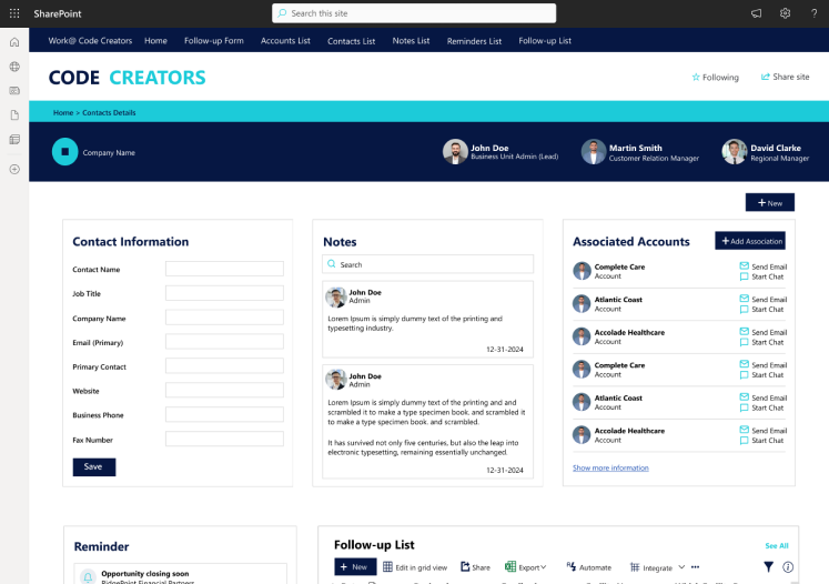 customized and user friendly sharepoint page created using sharepoint spfx