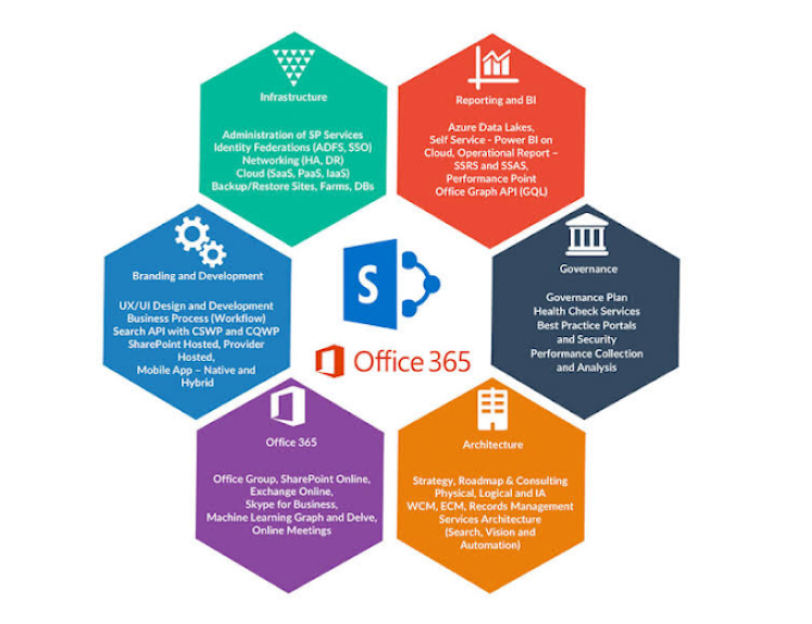 infographic with heading office 365 
