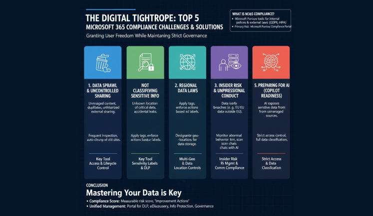 microsoft 365 compliance challanges